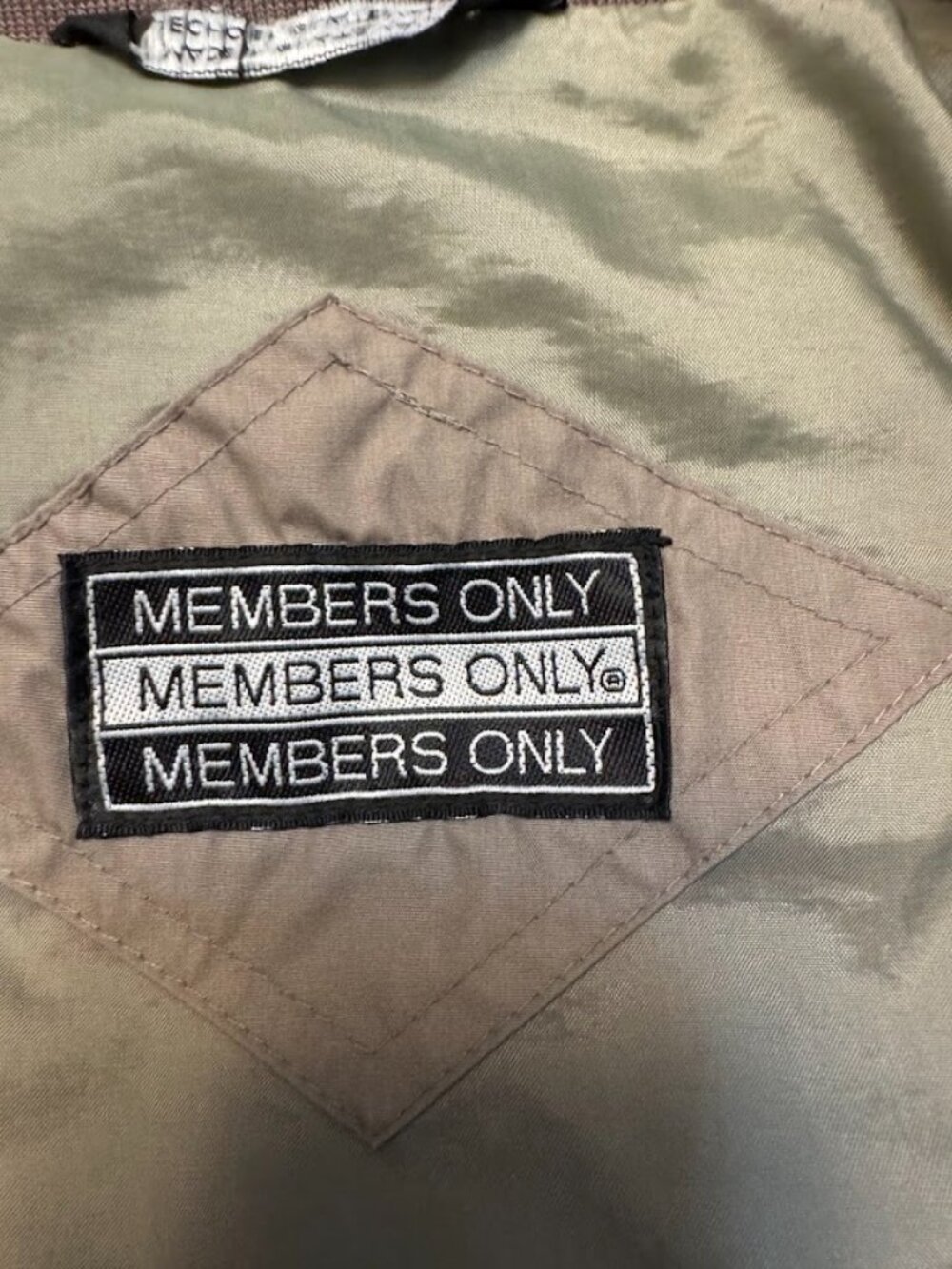 Members Only Men’s Taupe Lightweight Bomber Jacket Zip Front Size XL - Picture 5 of 11